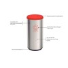 Lixeira Piemonte Vermelho Inox Acabamento Acetinado Basculante 40L 94539202 - Tramontina - vista 2
