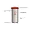 Lixeira Piemonte Marrom Inox Acabamento Acetinado Basculante 40L 94539203 - Tramontina - vista 2