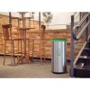 Lixeira Piemonte Verde Inox Acabamento Acetinado Basculante 40L 94539205 - Tramontina - vista 3