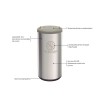 Lixeira Piemonte Cinza Inox Acabamento Acetinado Basculante 40L 94539206 - Tramontina - vista 2