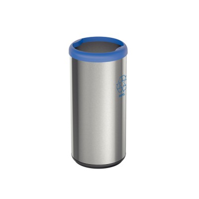 Lixeira Selecta Plus Azul Inox Acabamento Scotch Brite 40L Tramontina 94539221