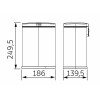 Lixeira Tipo D em Aço Inox com Acabamento Acetinado 3 L 94540007 - Tramontina - vista 3