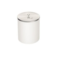 Lixeira Tramontina Útil Tampa em Aço Inox Acabamento Acetinado Corpo em Polipropileno Branco 5 L 94540027