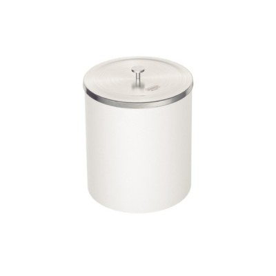 Lixeira Tramontina Útil Tampa em Aço Inox Acabamento Acetinado Corpo em Polipropileno Branco 5 L 94540027