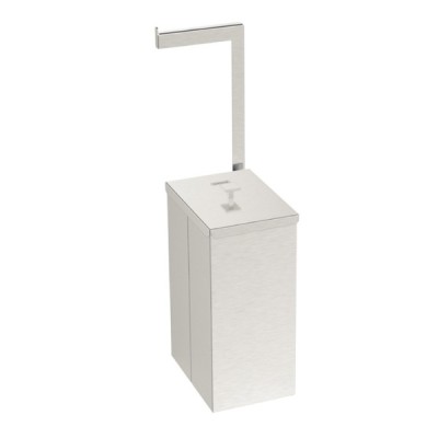 Lixeira Tramontina Luz Slim em Aço Inox 5,5 L Suporte para Papel Higiênico 94540059