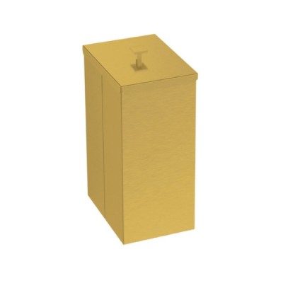 Lixeira Tramontina Luz Slim em Aço Inox Acabamento Acetinado Revestimento Gold 5,5 L 94540071