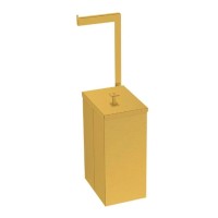 Lixeira Gold 5,5L Slim Aço Inox com Acabamento Acetinado e Suporte para Papel Higiênico Tramontina 94540081