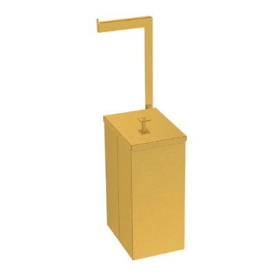 Lixeira Gold 5,5L Slim Aço Inox com Acabamento Acetinado e Suporte para Papel Higiênico Tramontina 94540081