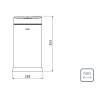 Lixeira Smart Automática Sensor em Aço Inox Acabamento Acetinado 6 L 94543106 - Tramontina - vista 2