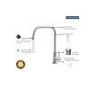 Torneira Bancada Angolare em Aço Inox sistema anti-gotejamento 94520020 - Tramontina - vista 3