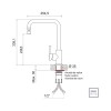 Monocomando Angolare em Aço Inox Acabamento Acetinado Bica Articulada 94520022 - Tramontina - vista 3