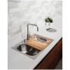 Monocomando Angolare em Aço Inox Acabamento Acetinado Bica Articulada 94520022 - Tramontina - vista 2