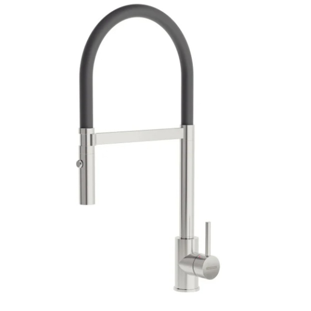 Misturador Monocomando Versatile Black em Aço Inox com Mangueira de Silicone Preto 94520034 - Tramontina