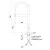 Misturador Monocomando Versatile Black em Aço Inox com Mangueira de Silicone Preto 94520034 - Tramontina - vista 3