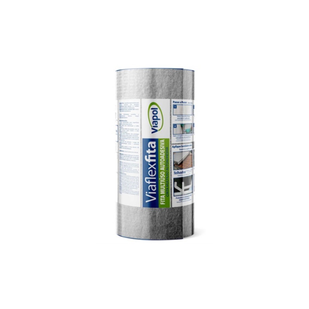 Fita Asfáltica Autoadesiva Multiuso Viaflex Sleeve 30cmx10m - Viapol