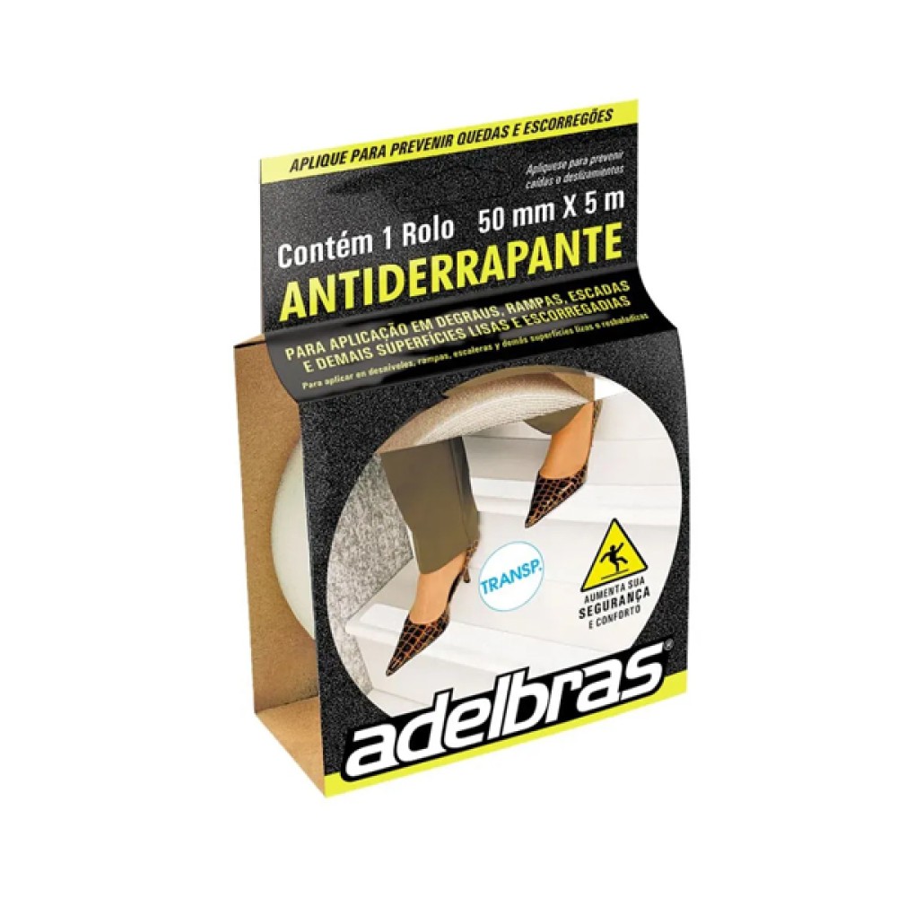Fita Antiderrapante Transparente 50mm X 5m - Adelbras