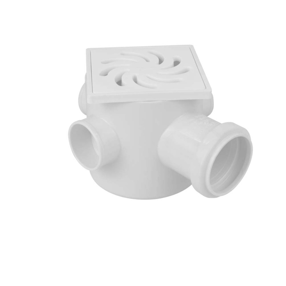 Caixa Sifonada Quadrada 3 Entradas Dn 100 X 100 X 50 Gr Alumínio 10360 - Amanco