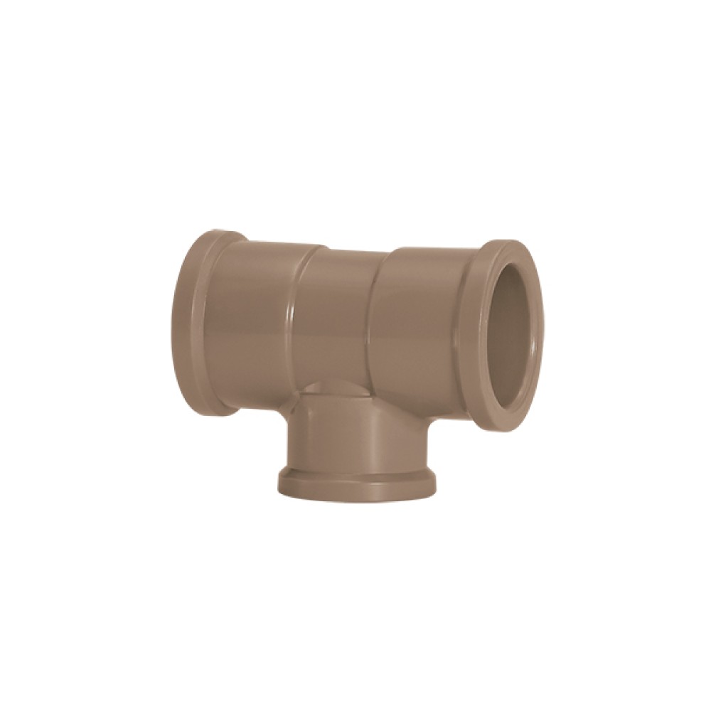 Tê Redução PVC Soldável 50mm x 32mm para Água Fria 11826 - Amanco