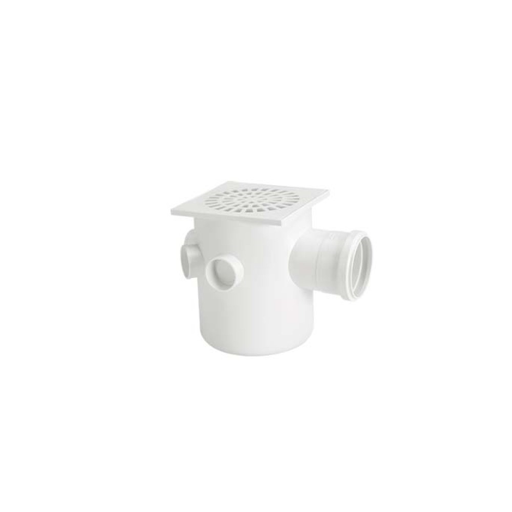 Caixa Sifonada Quadrada 5 Entradas Dn 150 X 182 X 75 Gr Alumínio 13064 - Amanco