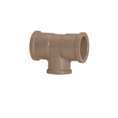 Tê Redução PVC Soldável 75mm x 60mm para Água Fria 17851