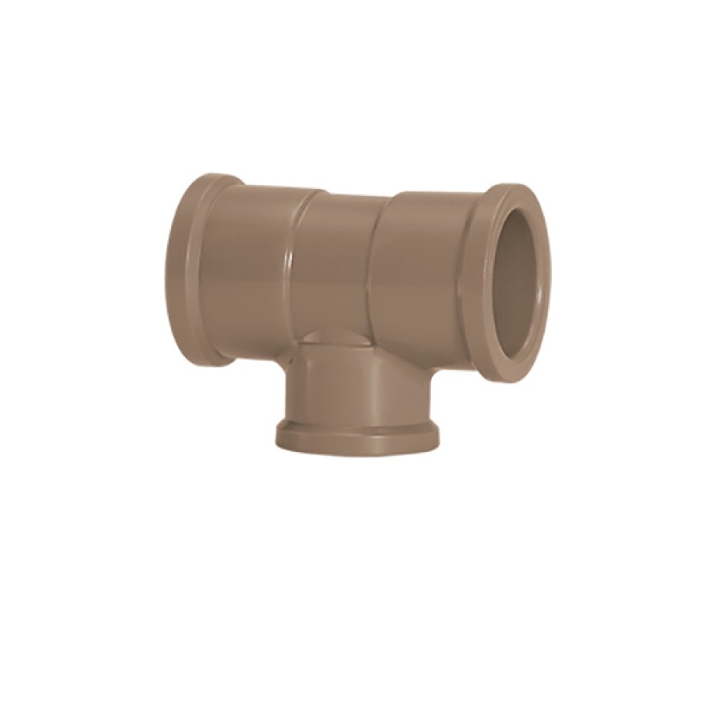 Tê Redução PVC Soldável 110mm x 60mm para Água Fria 17854 - Amanco