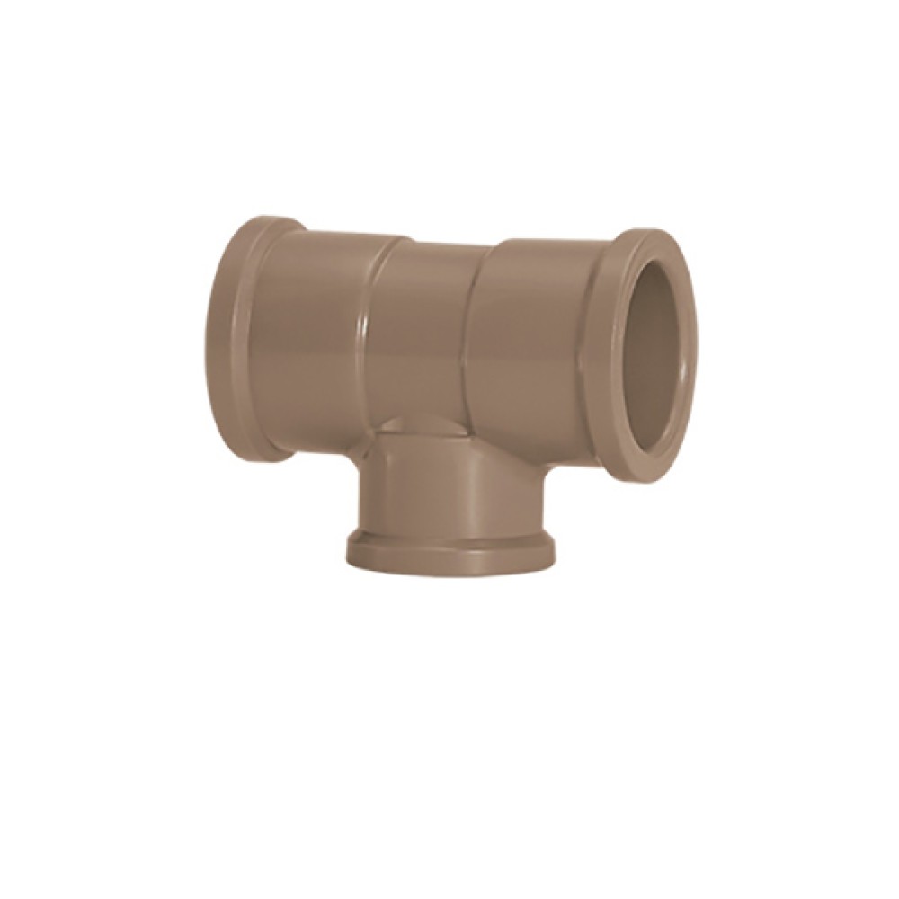 Tê Redução PVC Soldável 110mm x 75mm para Água Fria 17855 - Amanco