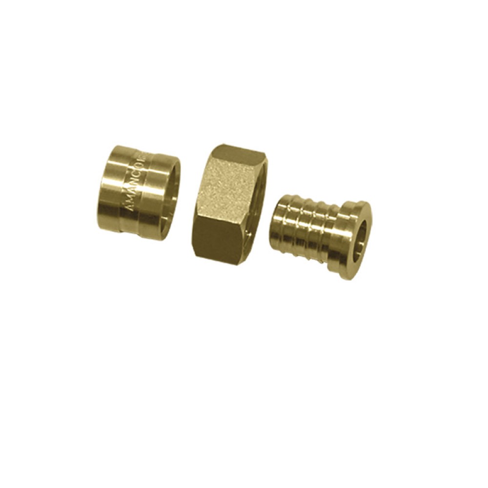 Conector Móvel Fêmea Metálico Dn 16 X 3/4 Água Quente PEX 18260 - Amanco
