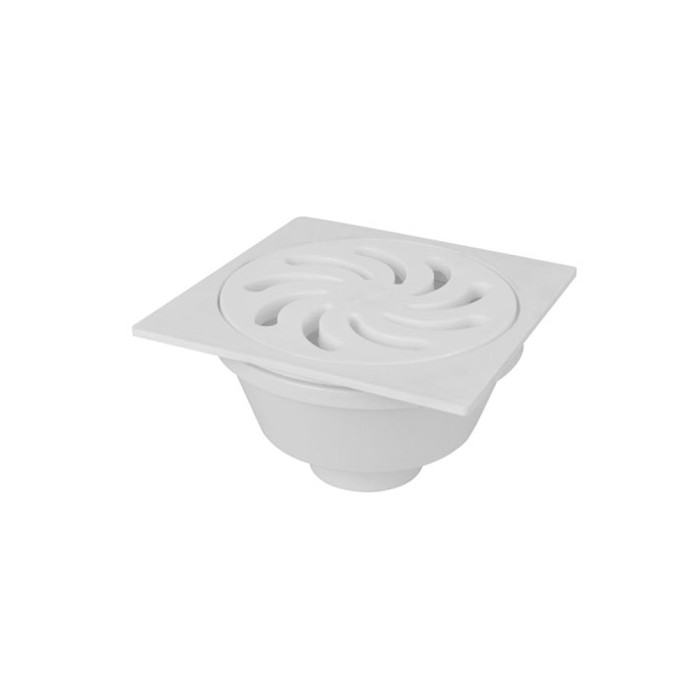Ralo Sif Redondo Porta Gr Quadrado Gr Redonda Dn 100 X 45 X 40 Branco 20502 - Amanco
