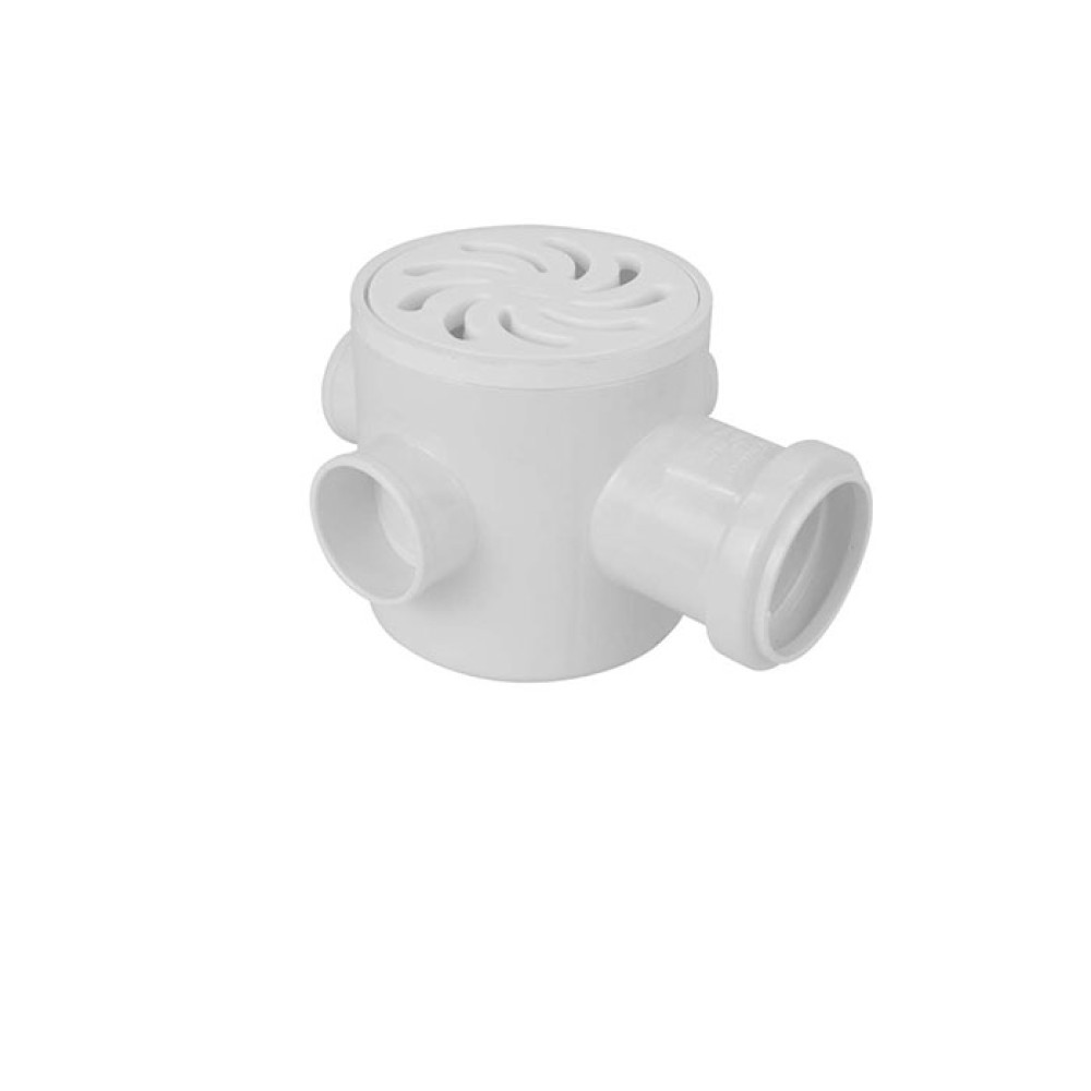 Caixa Sifonada Redonda 3 Entradas Dn 100 X 150 X 50 Gr Cromada 20781 - Amanco