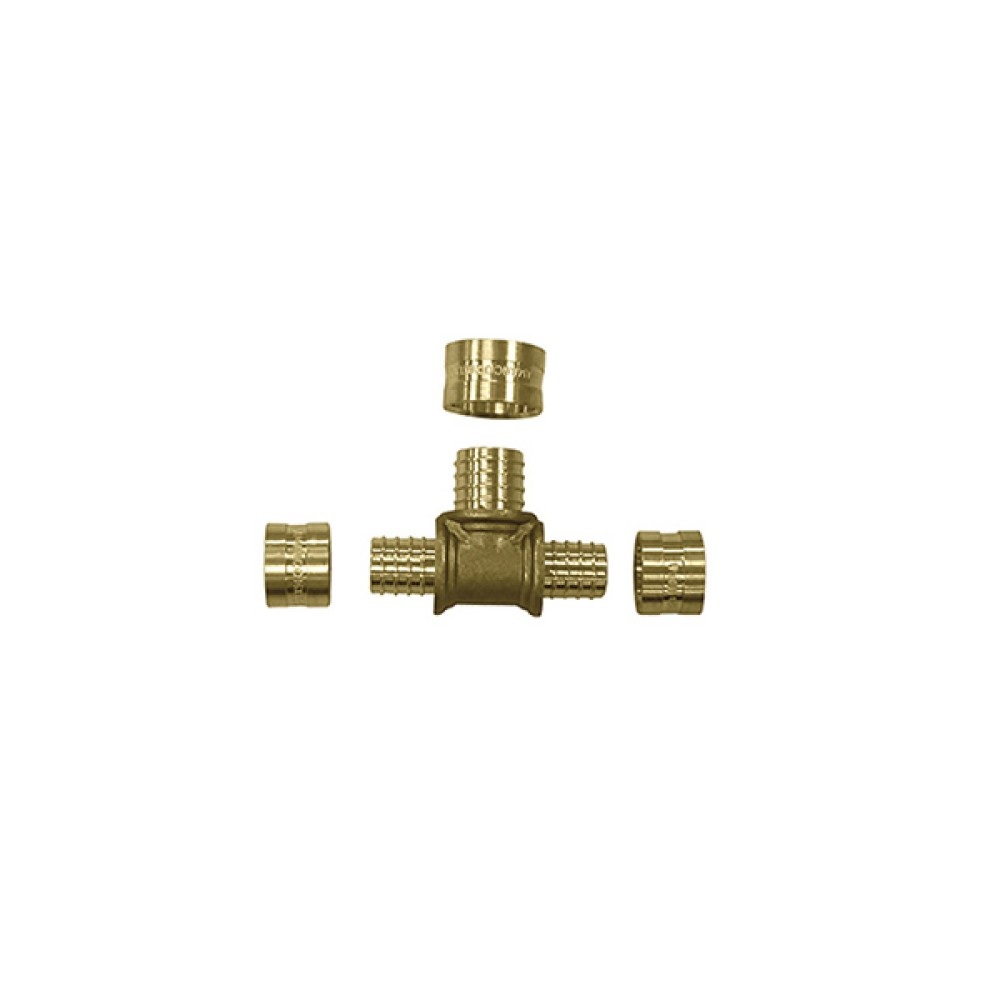 Tê Redução Metálico Dn 20 X 20 X 16 Água Quente PEX 97776 - Amanco