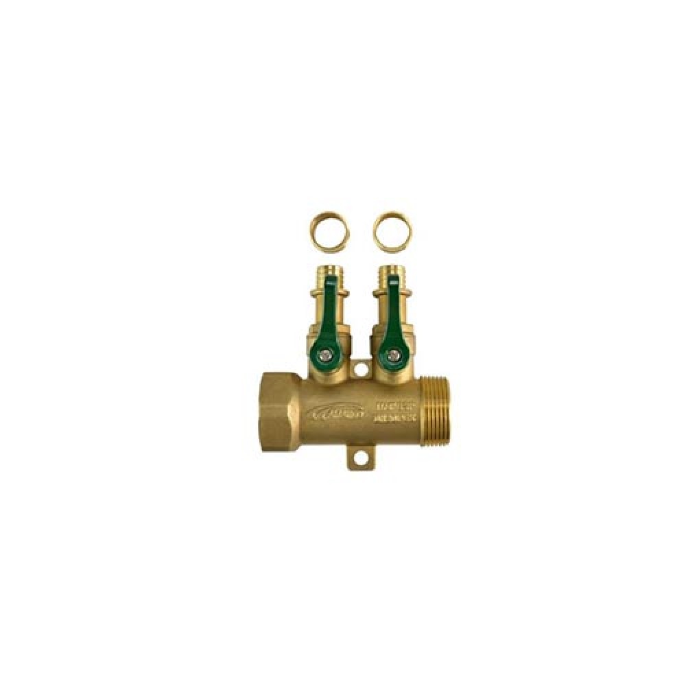 Módulo Distribuição Metálico Aberto 1 X Dn 16 2 Saídas Água Quente PEX 98707 - Amanco
