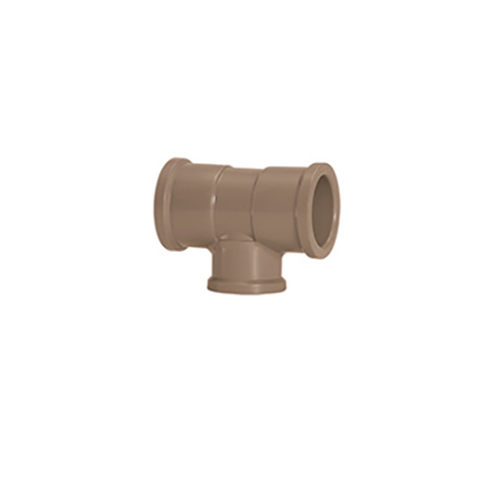 Tê Redução PVC Soldável 60mm x 50mm para Água Fria 98894 - Amanco