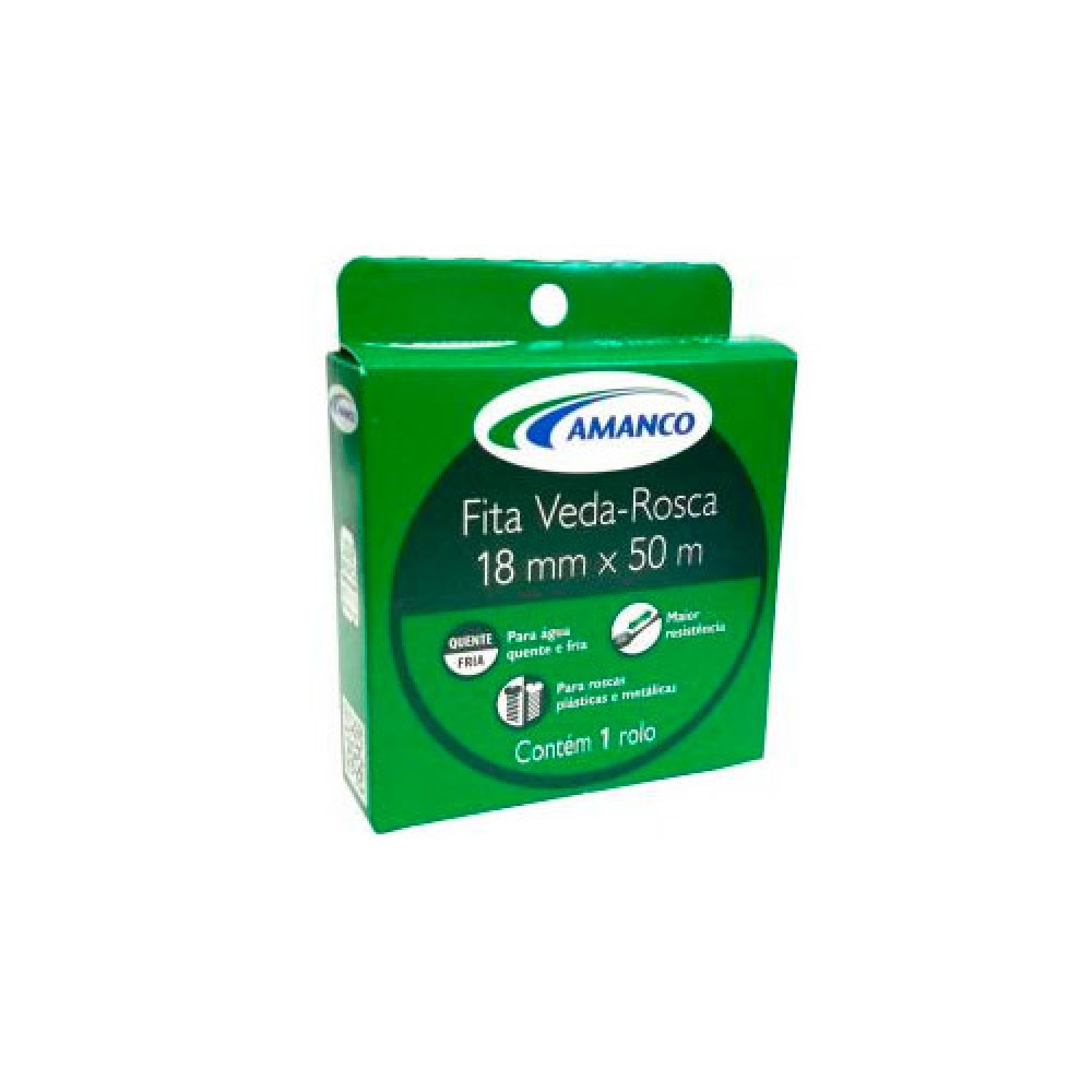 Fita Veda Rosca 18 Mm X 50 M Água Fria 99317 - Amanco