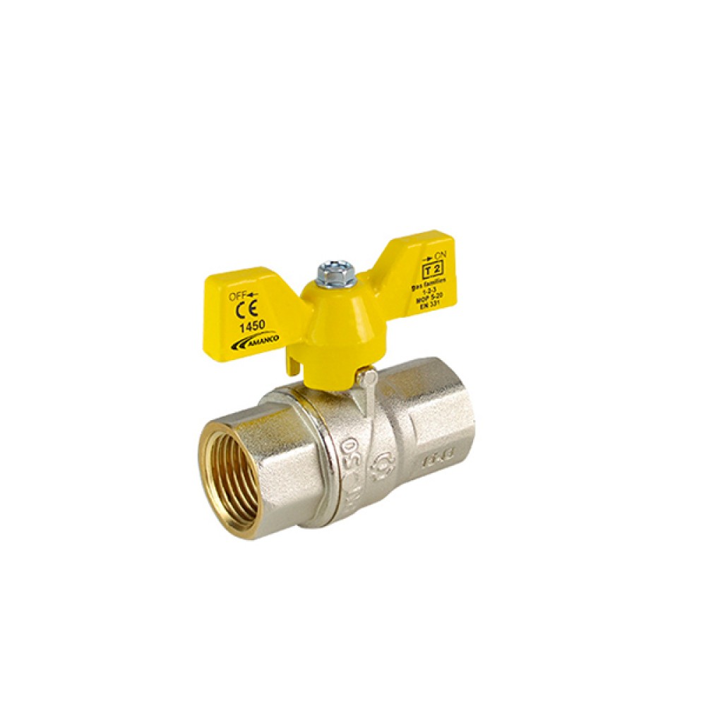 Válvula Esfera F/F Borboleta 1/2 Gás 99442 - Amanco