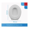 Assento Sanitário Oval Almofadado Perfumado Branco - Astra - vista 4