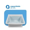Tanque Plástico Branco 22 litros 49x43x28cm - Astra - vista 5