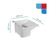 Tanque Plástico Branco 22 litros 49x43x28cm - Astra - vista 6