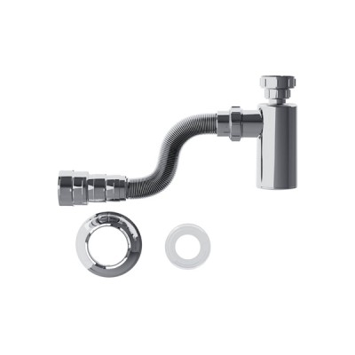 Sifão Tubo Extensivo Cromado c/copo 55cm Blukit