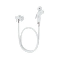 Kit Ducha Pop Branco c/ Registro ABS Branco c/ derivacao / flexivel Branco Liso 1,20m Blukit