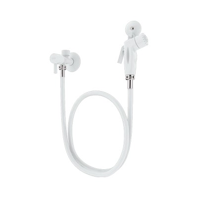 Kit Ducha Pop Branco c/ Registro ABS Branco c/ derivacao / flexivel Branco Liso 1,20m Blukit