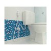 Kit Ducha Pop Branco c/ Registro ABS Branco c/ derivacao / flexivel Branco Liso 1,20m - Blukit - vista 2