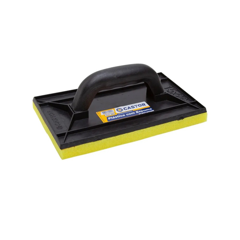 Desempenadeira Plástica PVC com Espuma 15x26cm - Castor