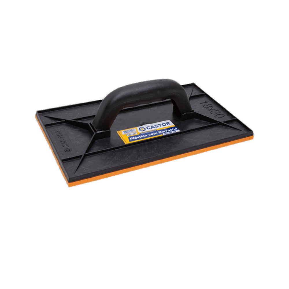 Desempenadeira Plástica PVC com Borracha 18x30cm - Castor