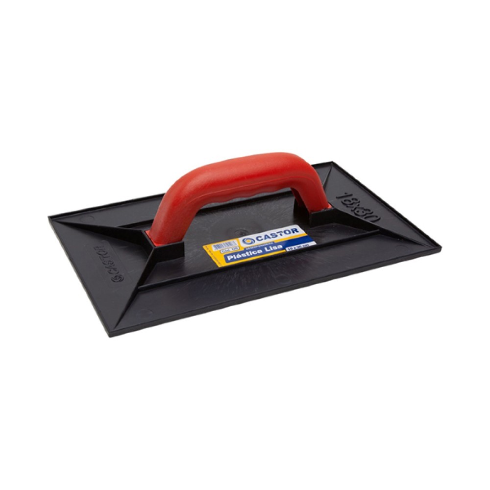 Desempenadeira Plástica PVC Lisa 18x30cm - Castor