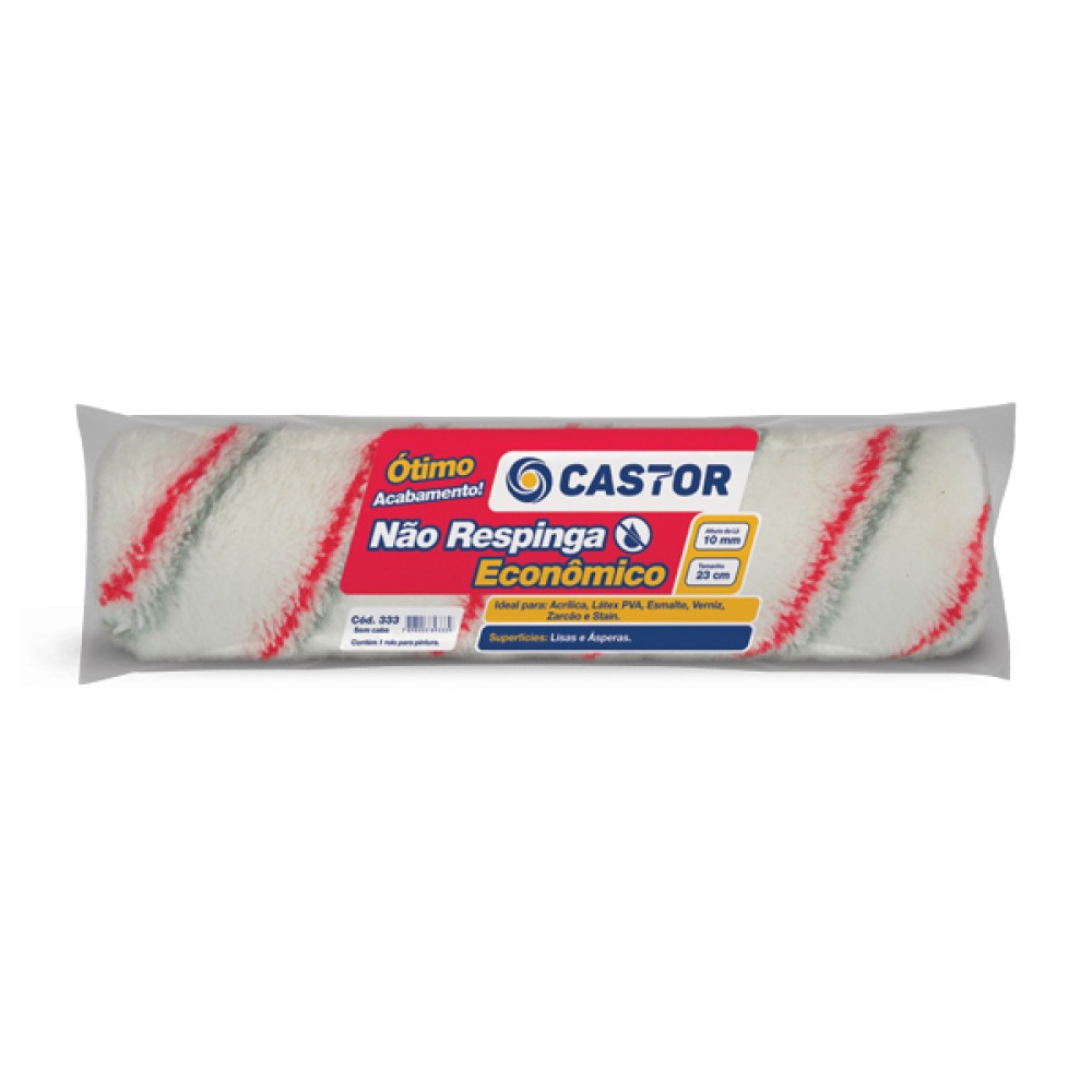 Rolo de lã Não Respinga 23cm - Castor