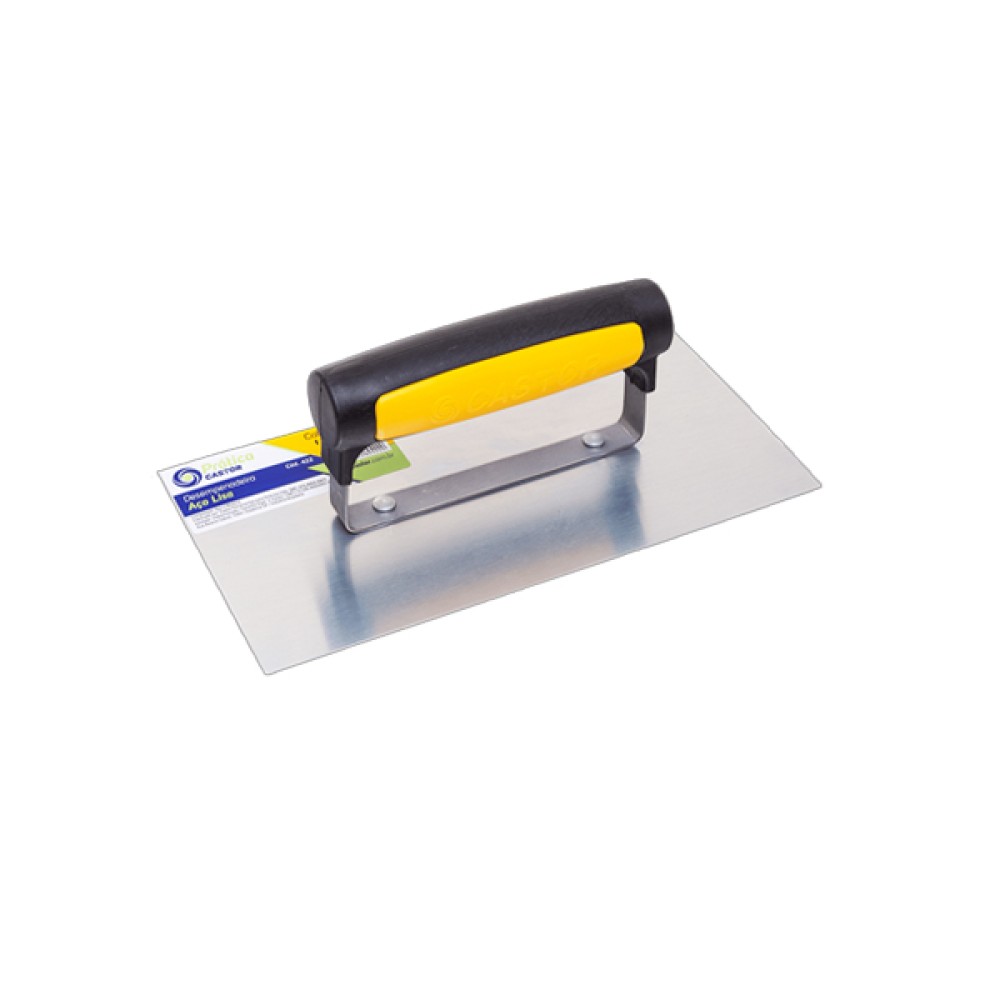 Desempenadeira Lisa de Aço Inox 10x24cm - Castor