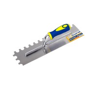 Desempenadeira de Aço Inox Dentada “U” 10x40cm Castor