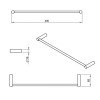 Toalheiro Em Barra 400Mm Flow Grafite Matte B5058F3RJ0 - Celite - vista 4