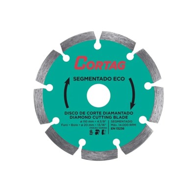 Disco Diamantado Segmentado Eco 4.3/8" 110x20mm Cortag
