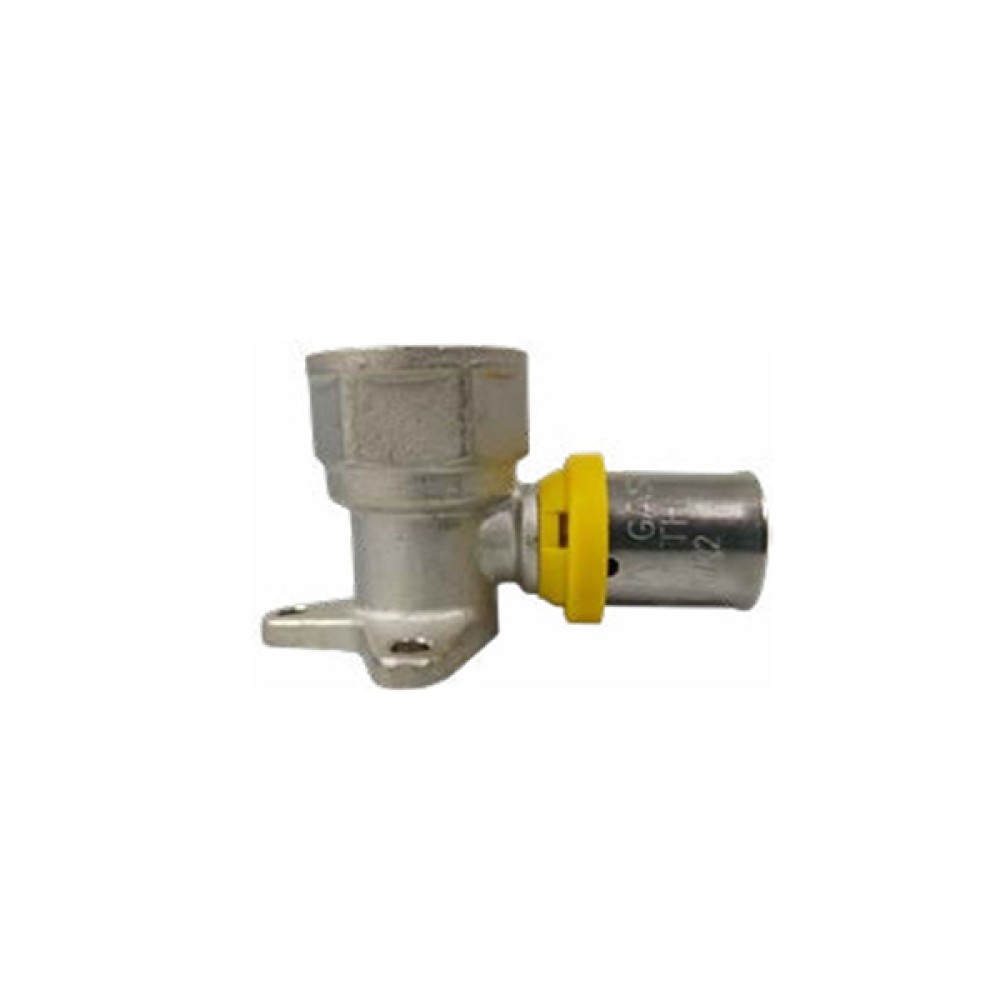 Cotovelo Fêmea com Flange Sfera Gás 16mm x 1/2” COTFL1612 - Emmeti